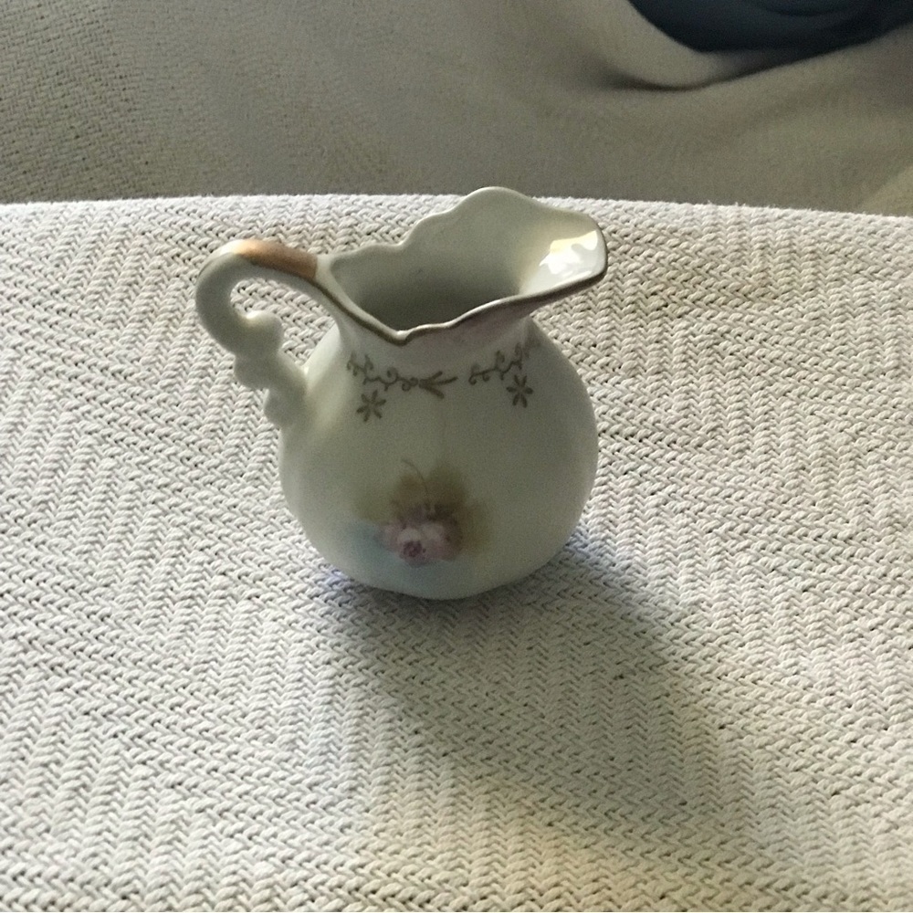 Small Floral Creamer with KPM stamped on bottom
